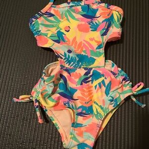 Cat & Jack Tropical Print Kids Swim One Piece